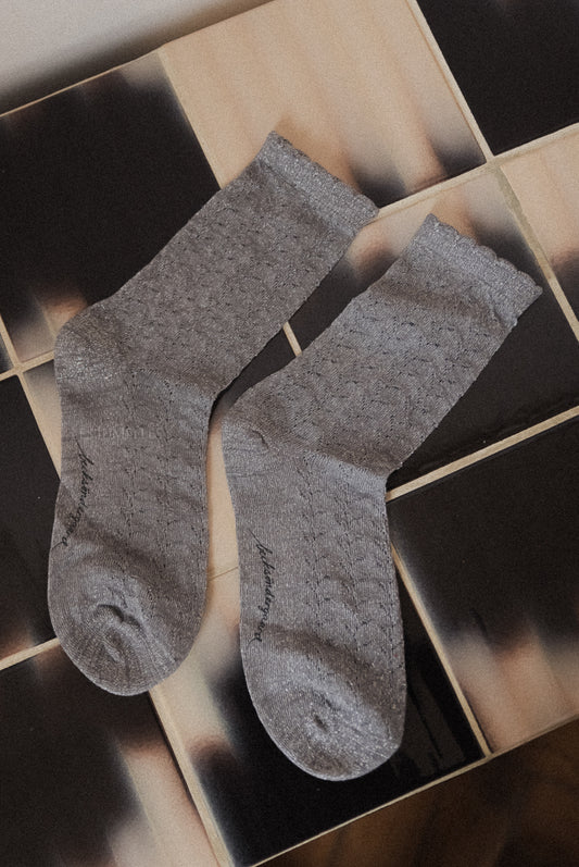 Les Jumelles Chaussettes Leomy Cotta gris fumé