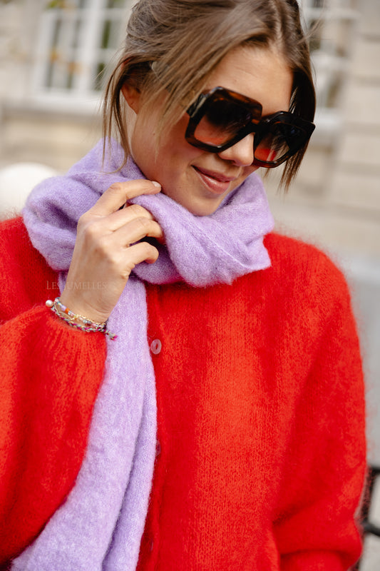 Les Jumelles Sofia scarf lilac