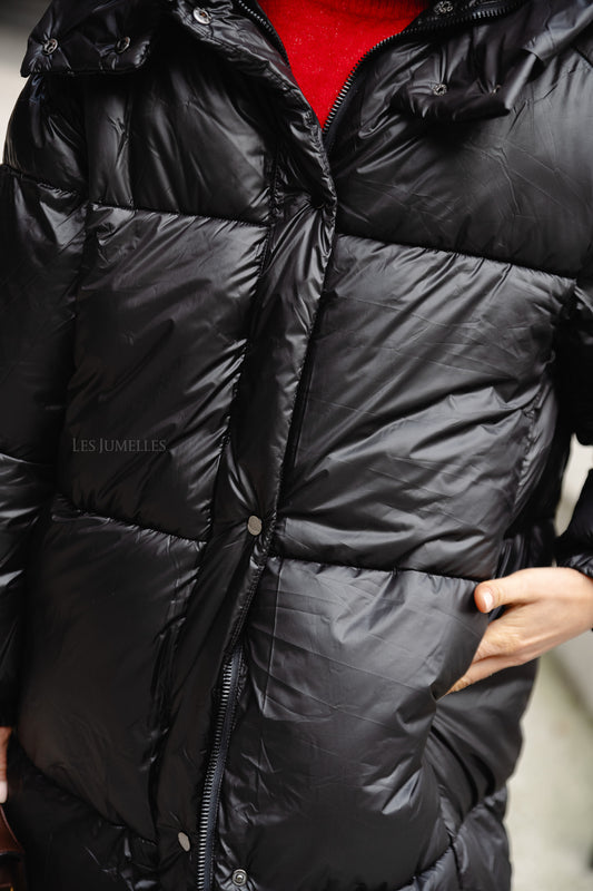 Les Jumelles Tiffany puffer coat black