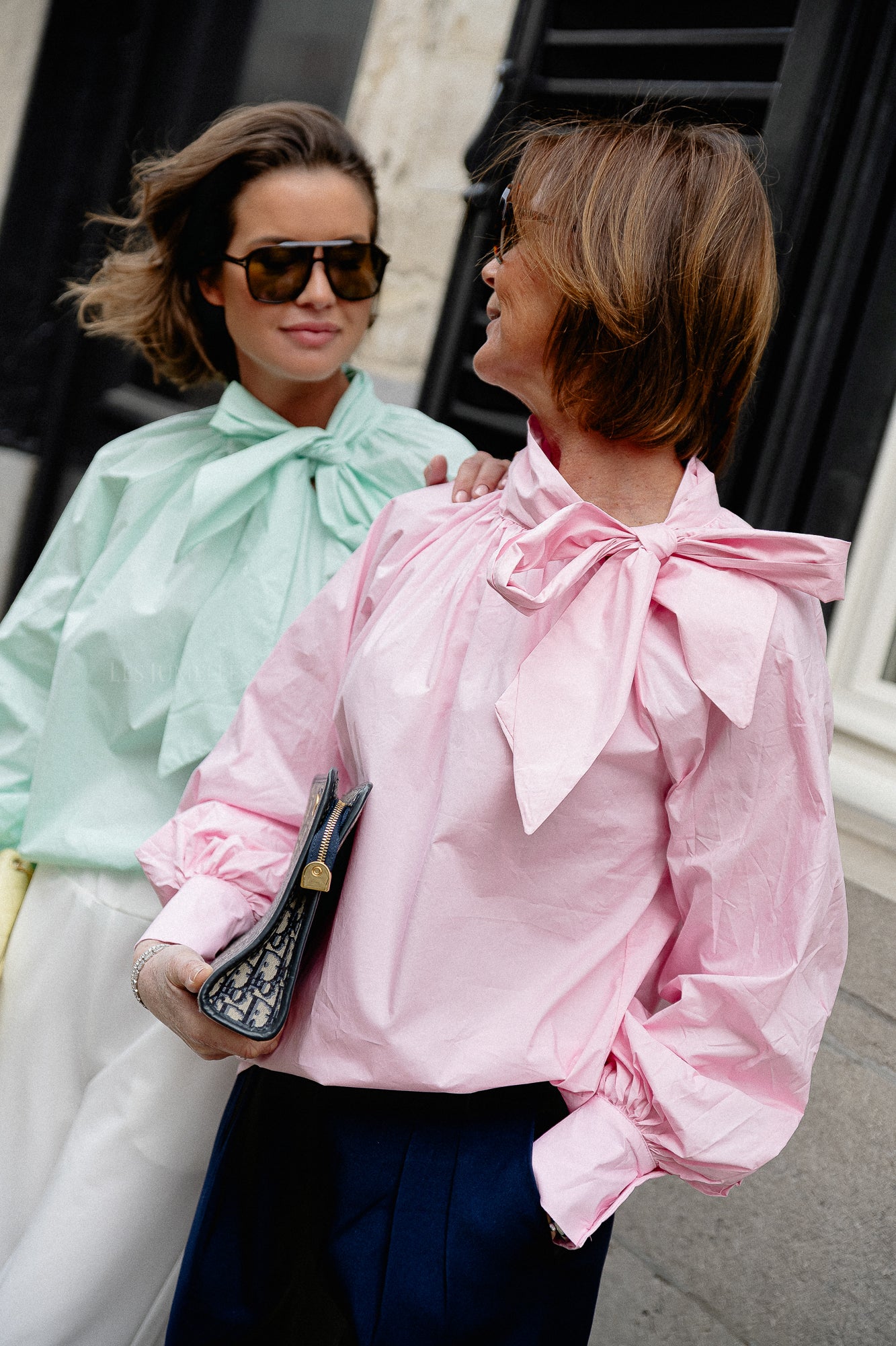 Gloria bow blouse baby pink