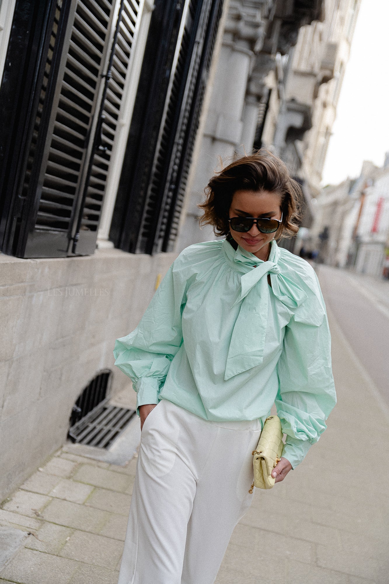 Gloria strik blouse mint