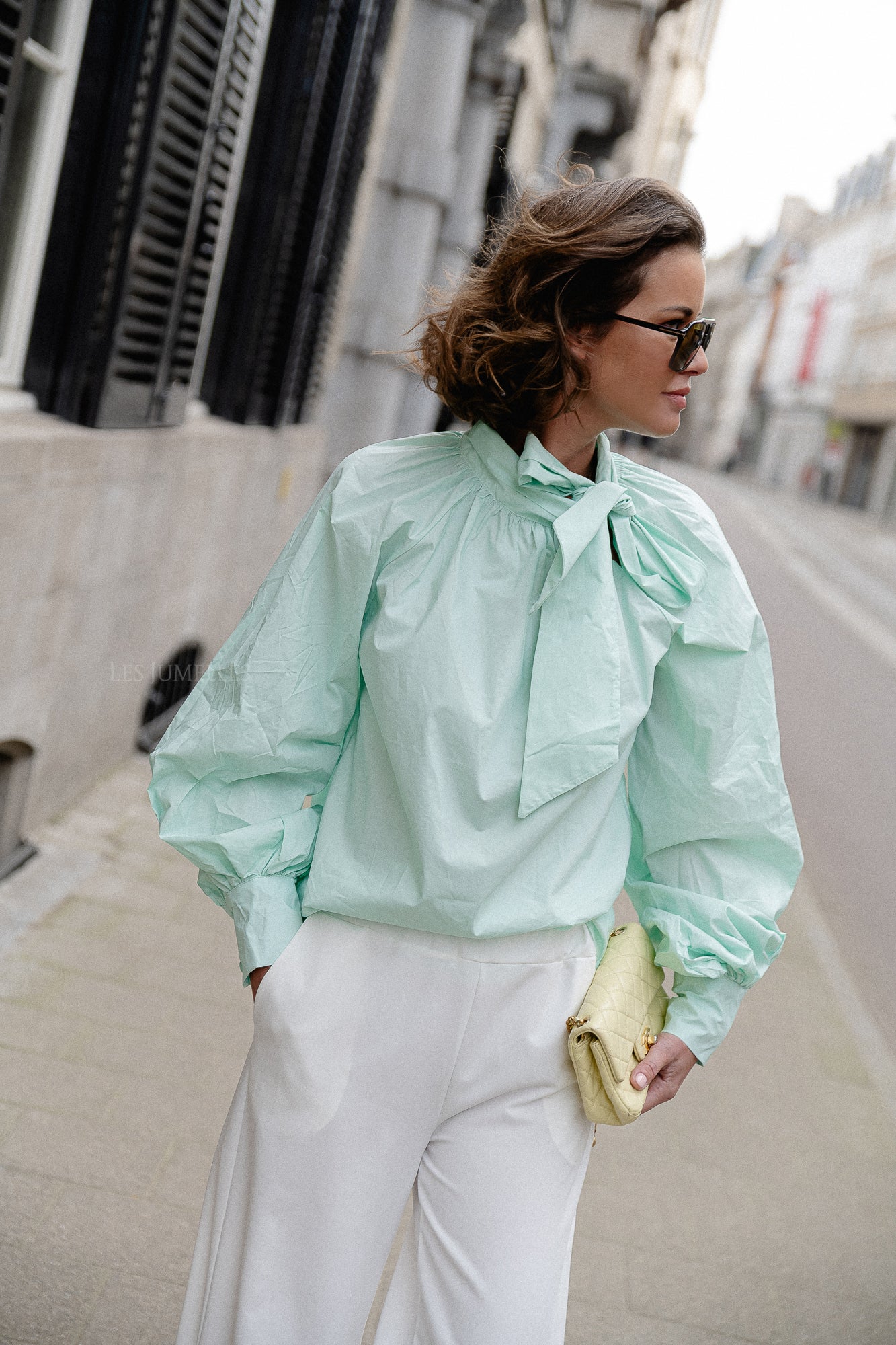 Gloria strik blouse mint