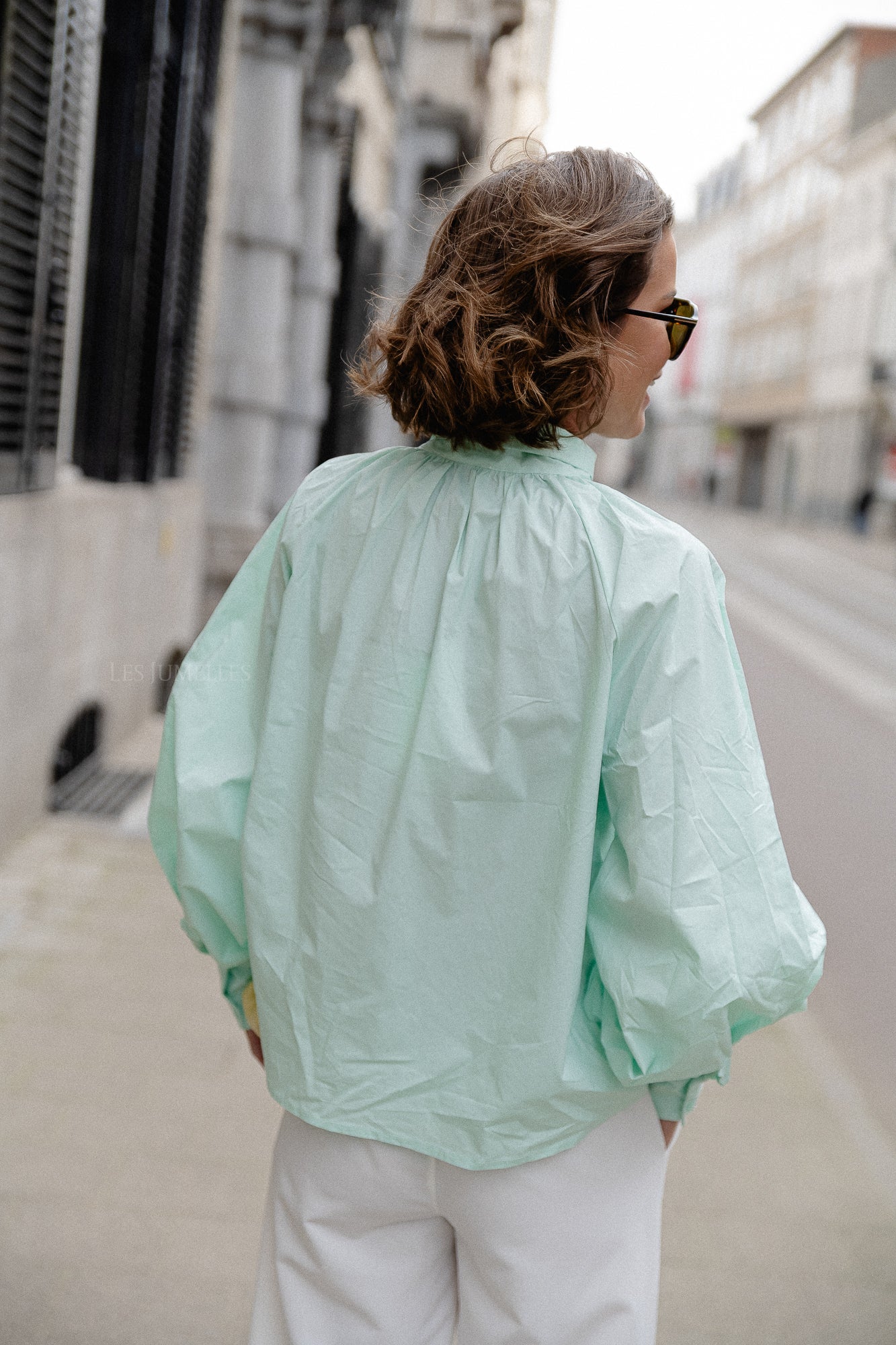 Gloria strik blouse mint