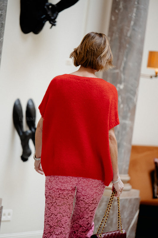 Les Jumelles Gracie jumper red