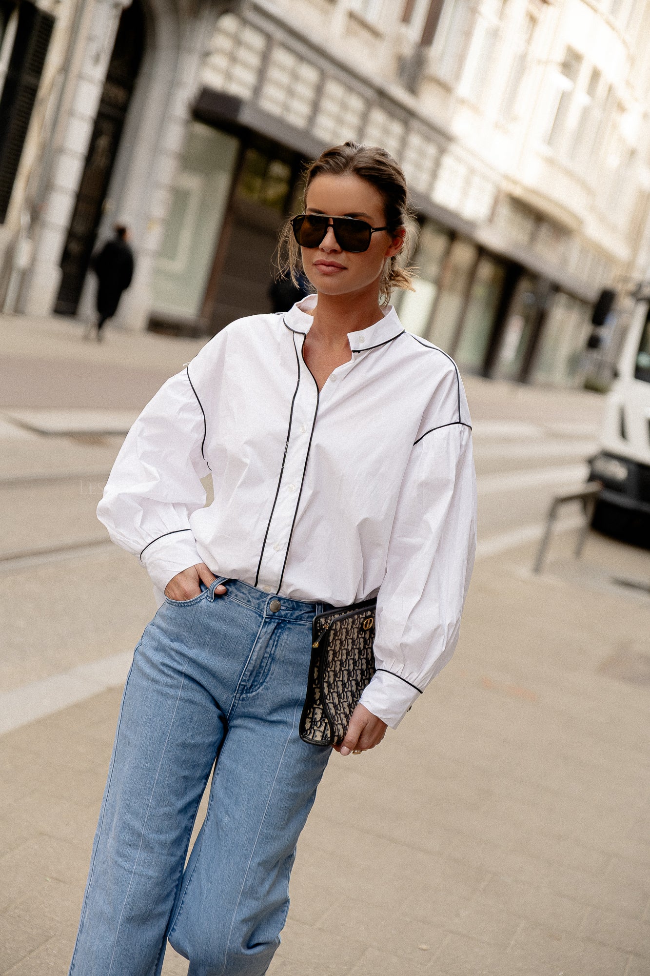 Sarah button-up shirt white