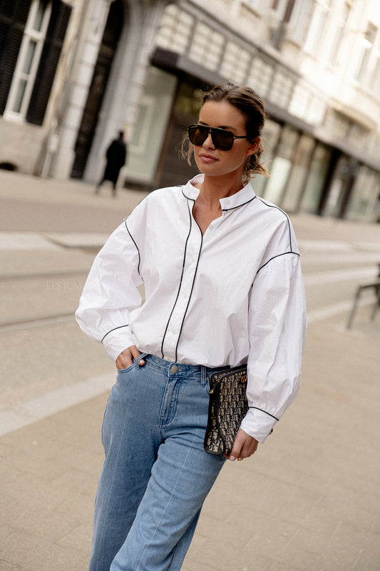 Les Jumelles Sarah button-up shirt white