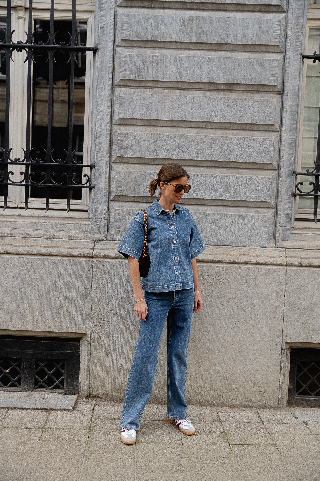 YASDolma SS denim shirt blue