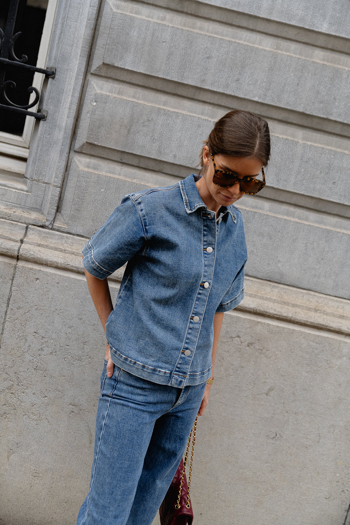 YASDolma SS denim shirt blue