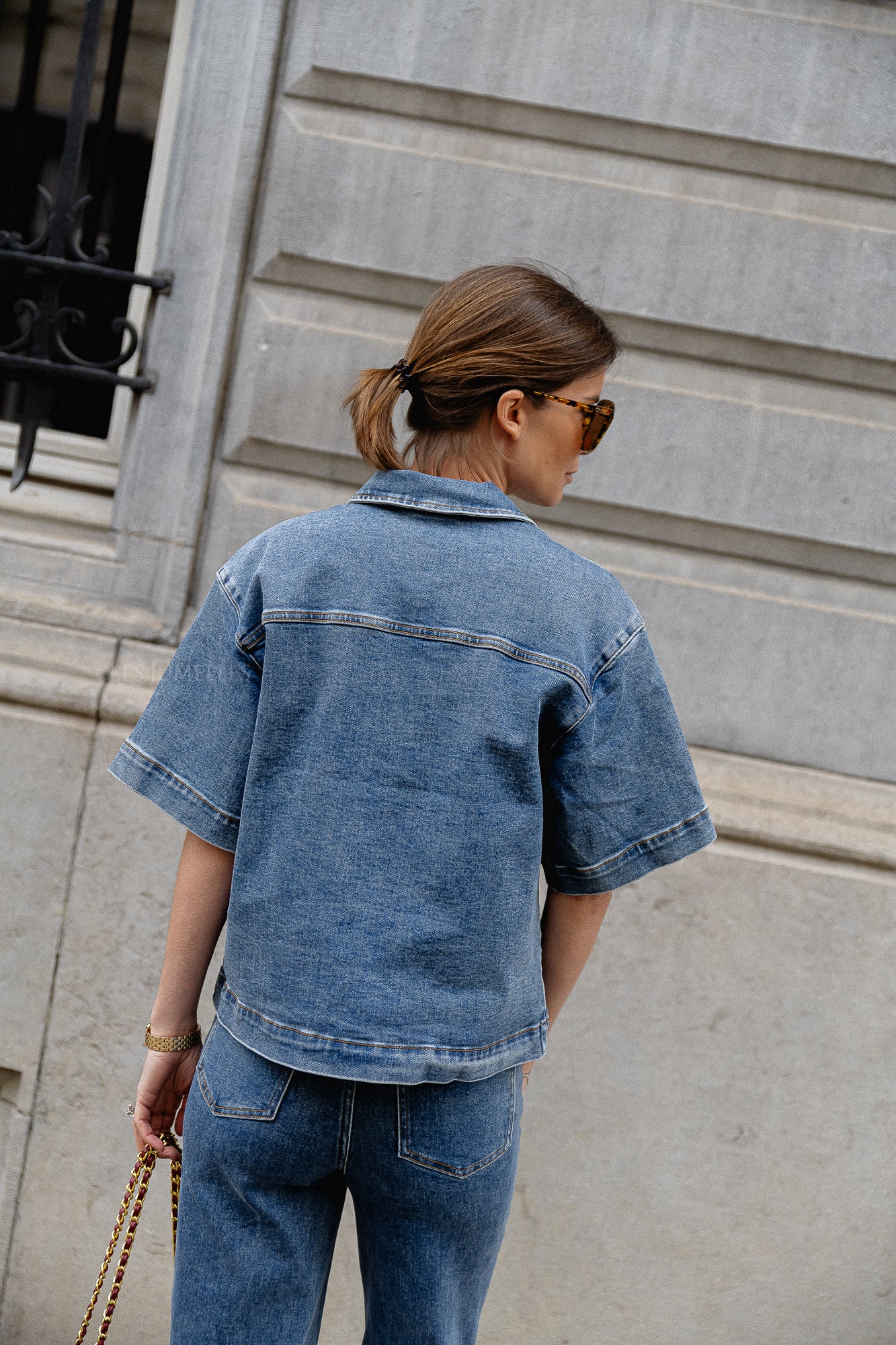 YASDolma SS denim shirt blue