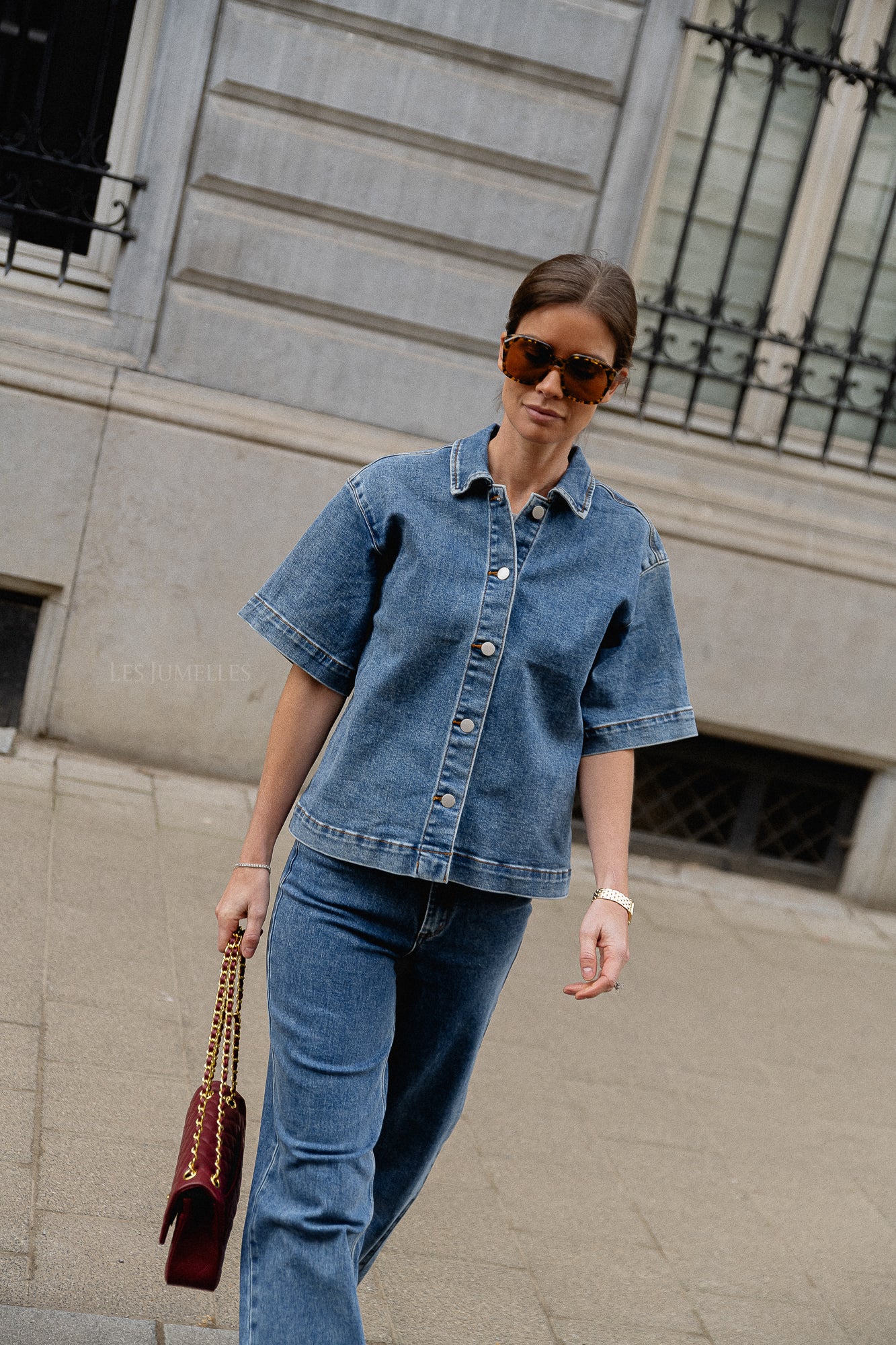 YASDolma SS denim shirt blue