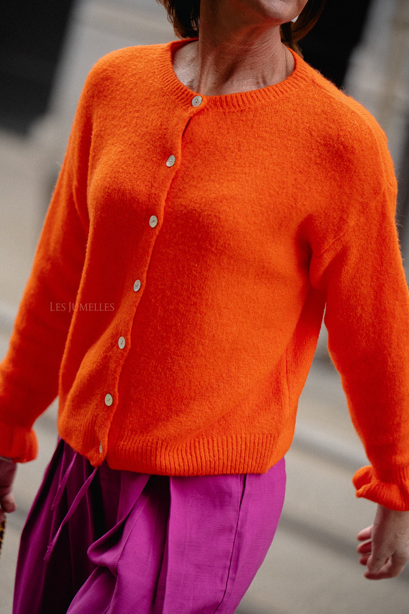 Sophia cardigan orange