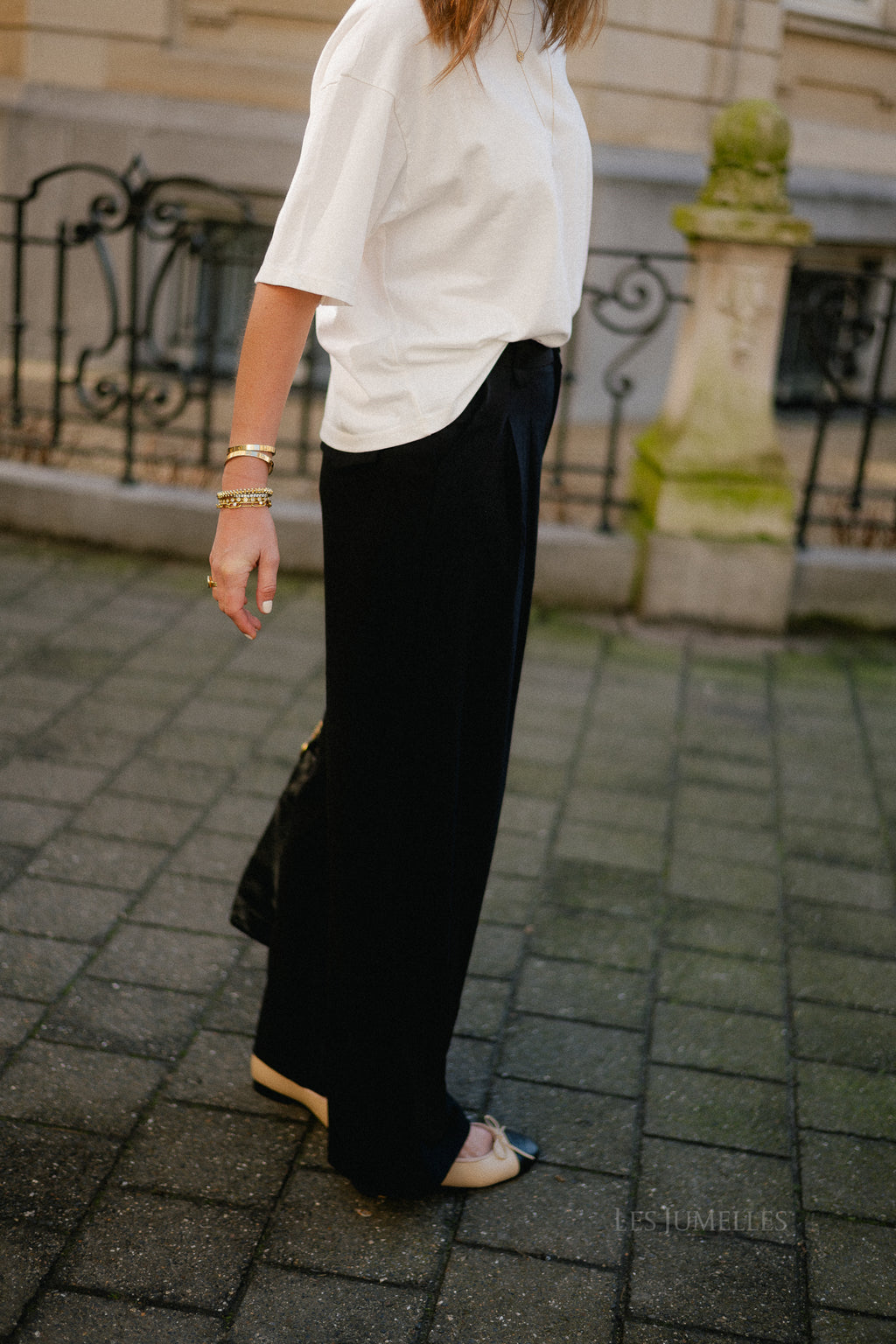 Liss wide-leg pants black