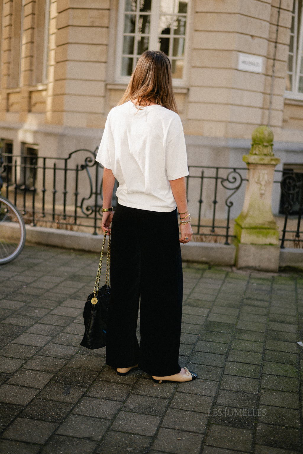 Liss wide-leg pants black