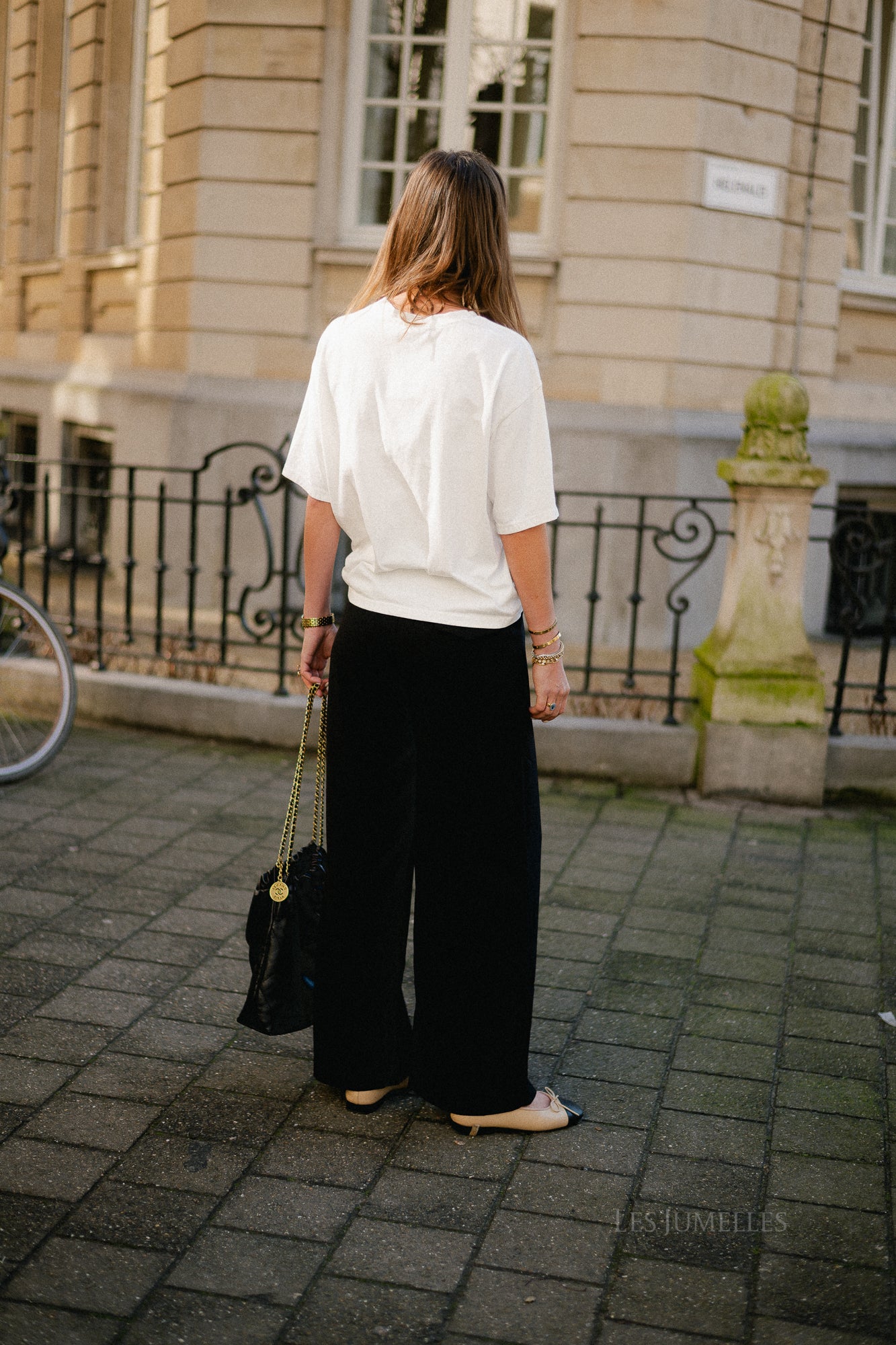 Liss wide-leg pants black