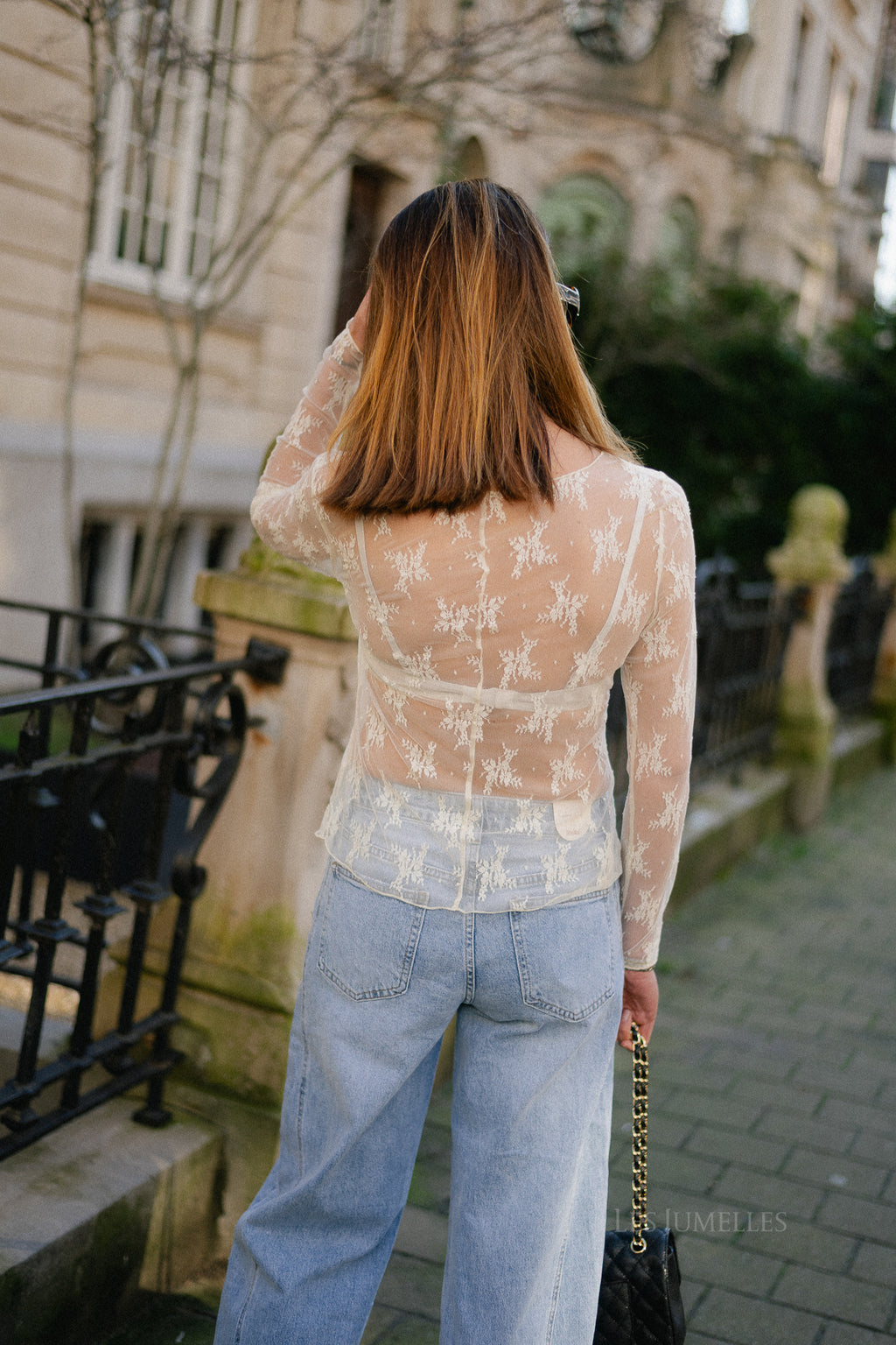 Florine lace top off white