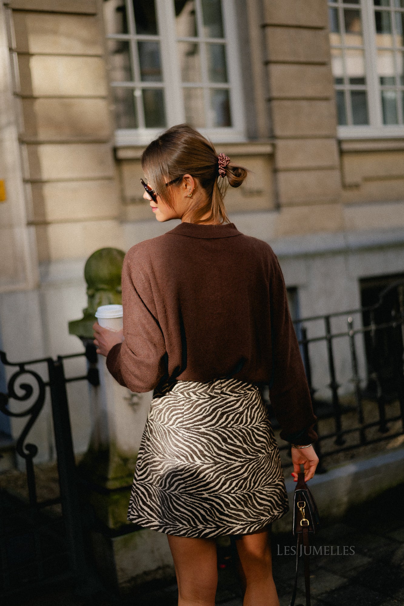 Elisabeth long-sleeve polo shirt hot chocolate