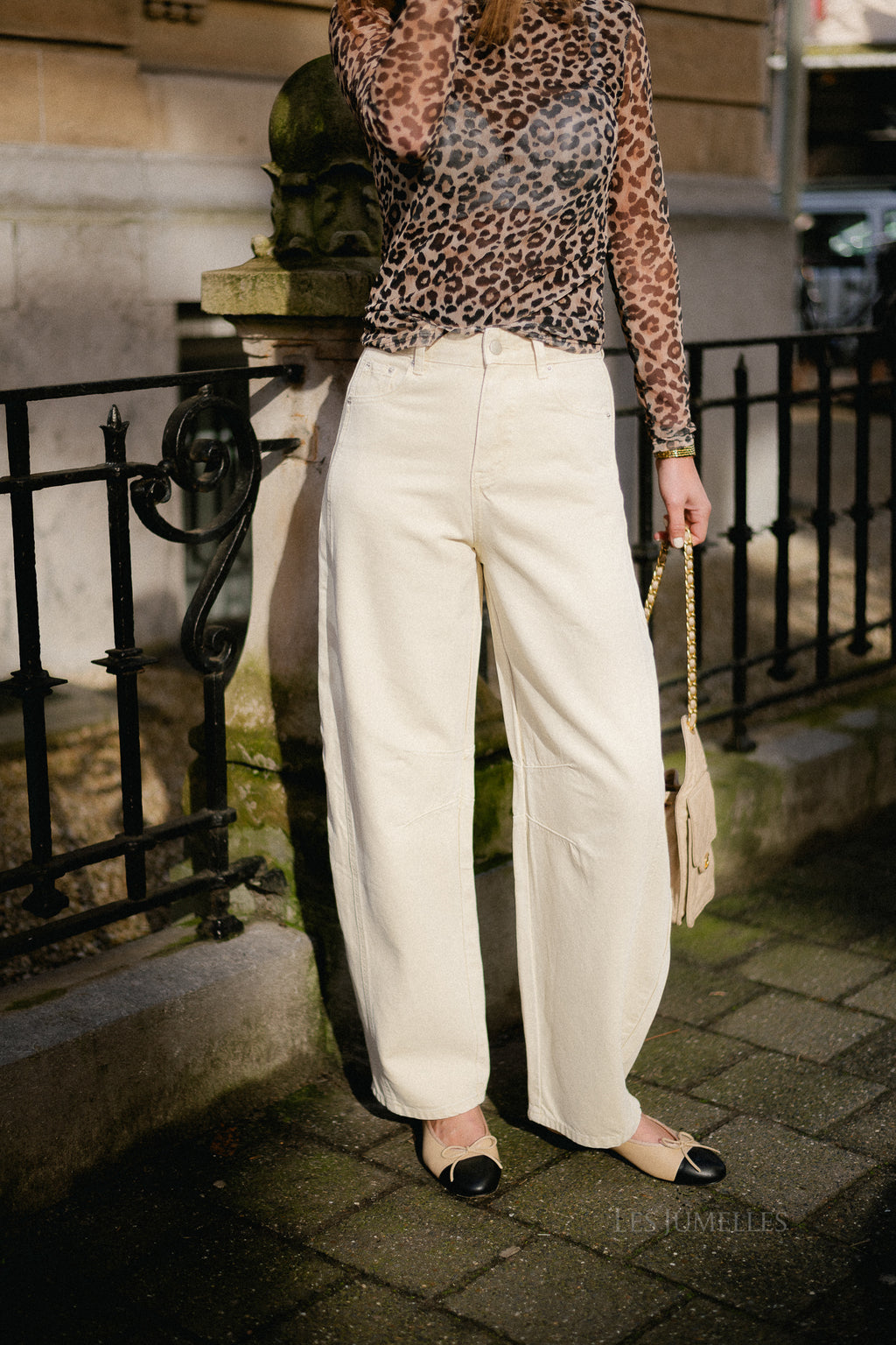 Adela barrel jeans dusty yellow