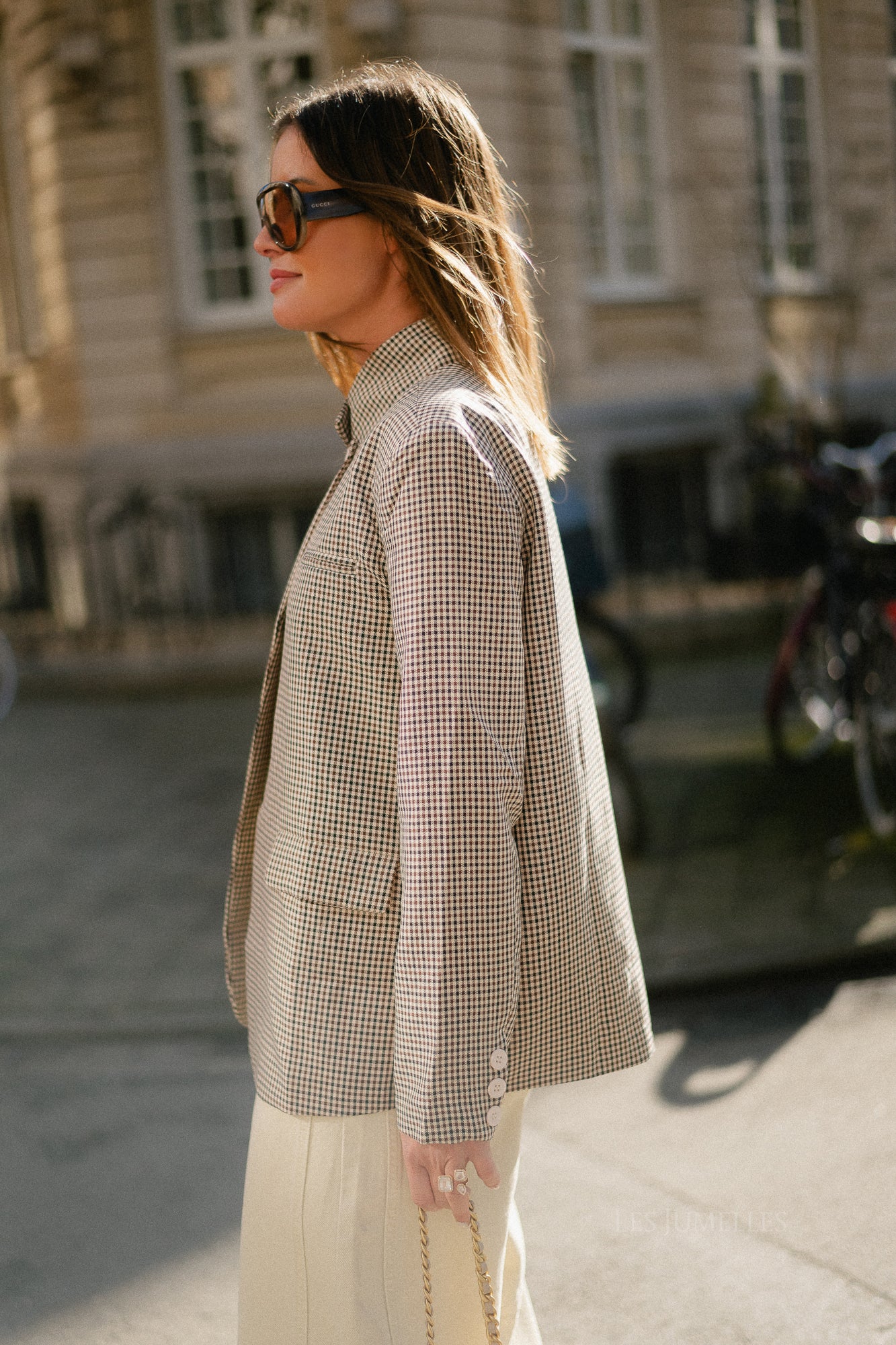 Emmanuelle blazer - plaid brown/black