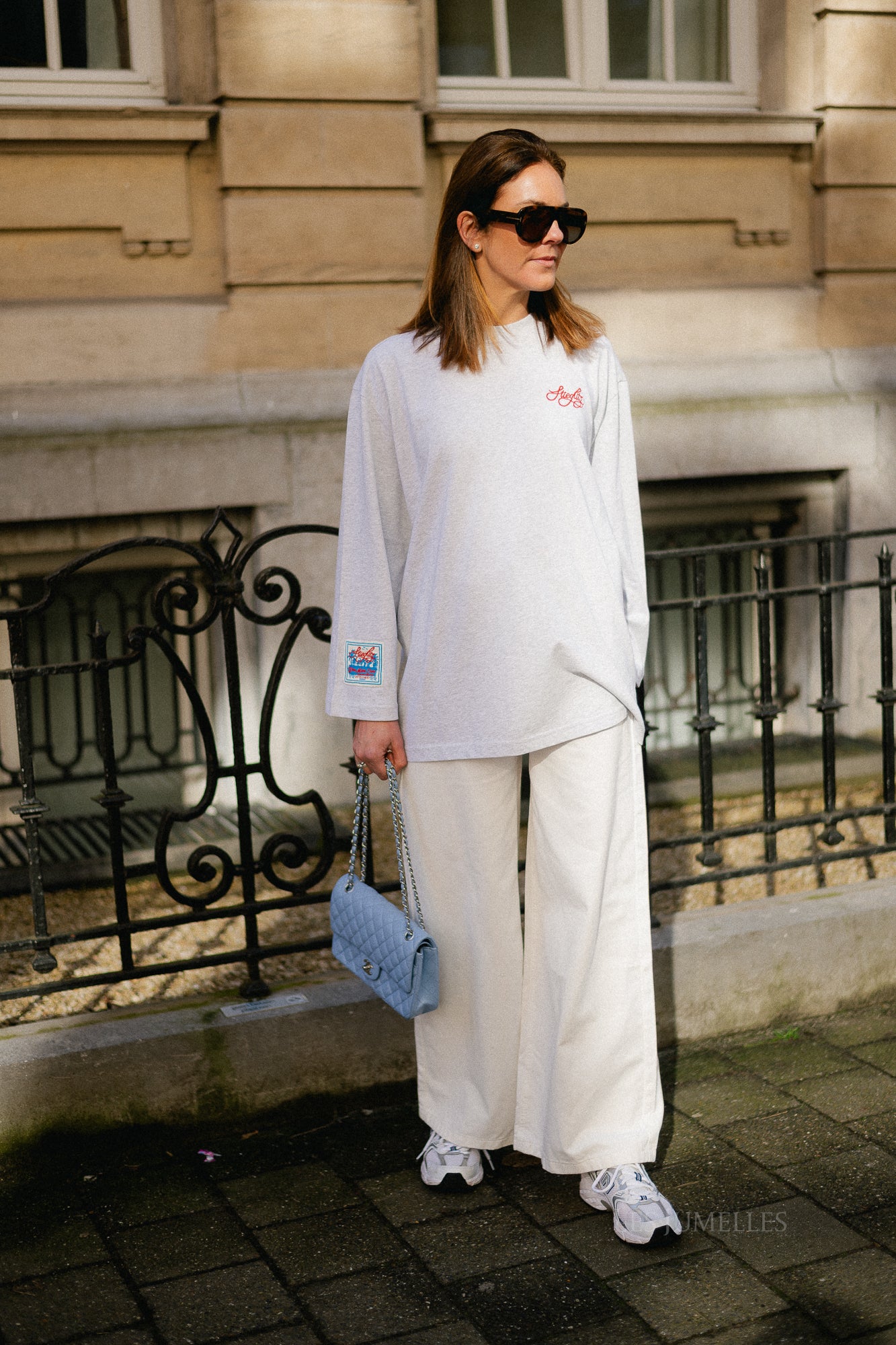 Itala skate tee wide sleeves grey