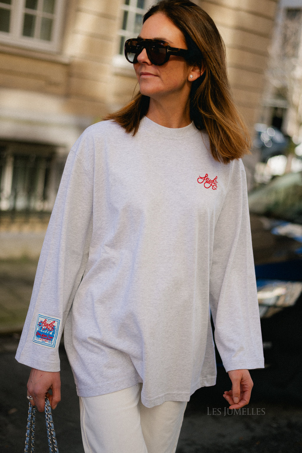 Itala skate tee wide sleeves grey