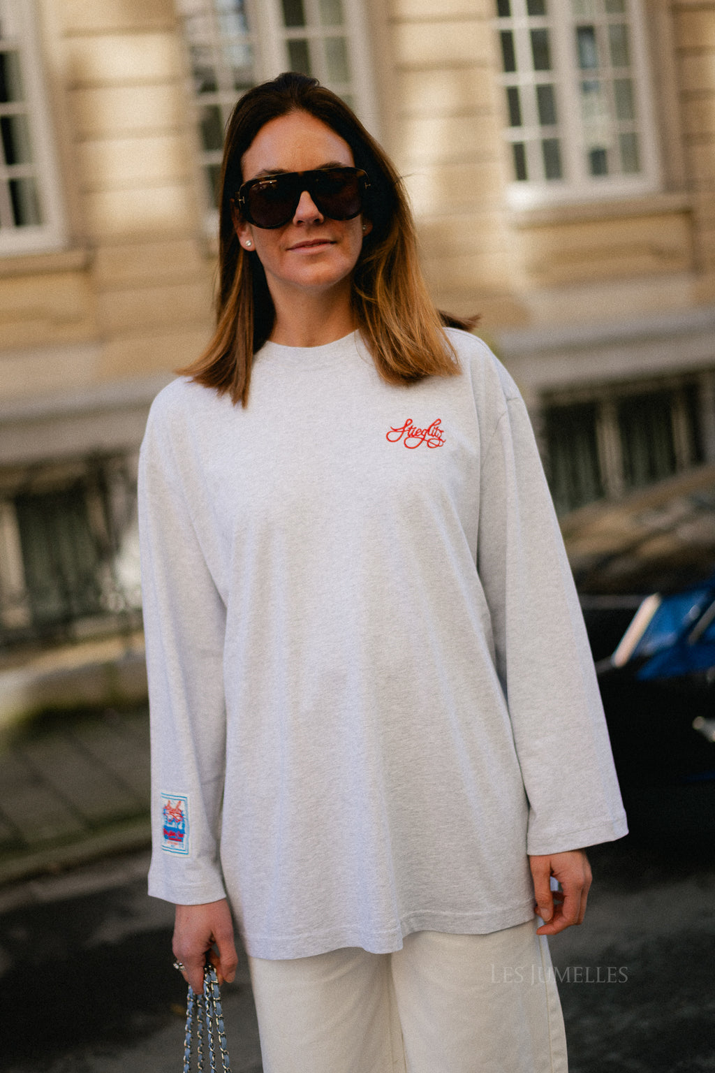 Itala skate tee wide sleeves grey