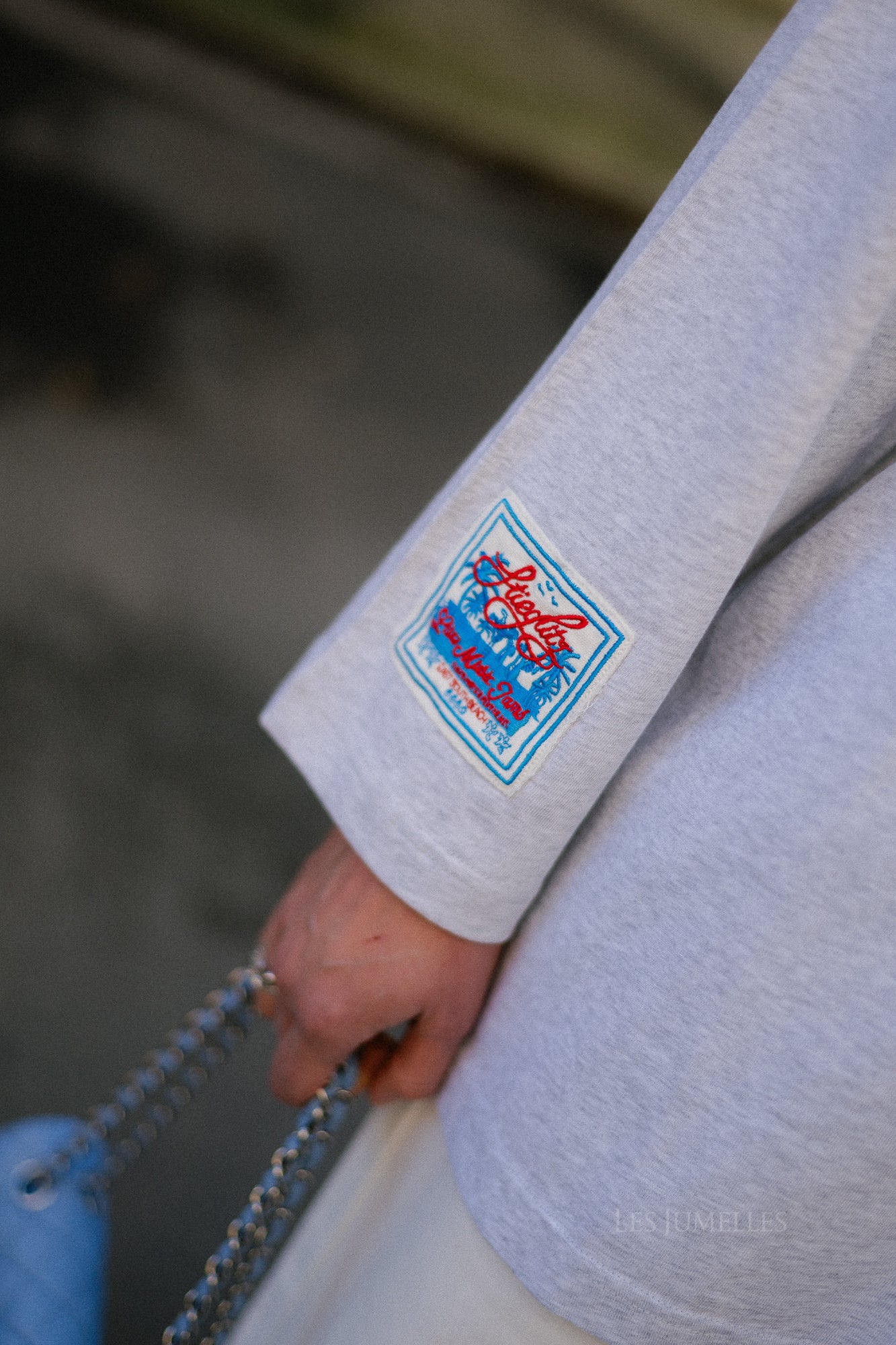 Itala skate tee wide sleeves grey