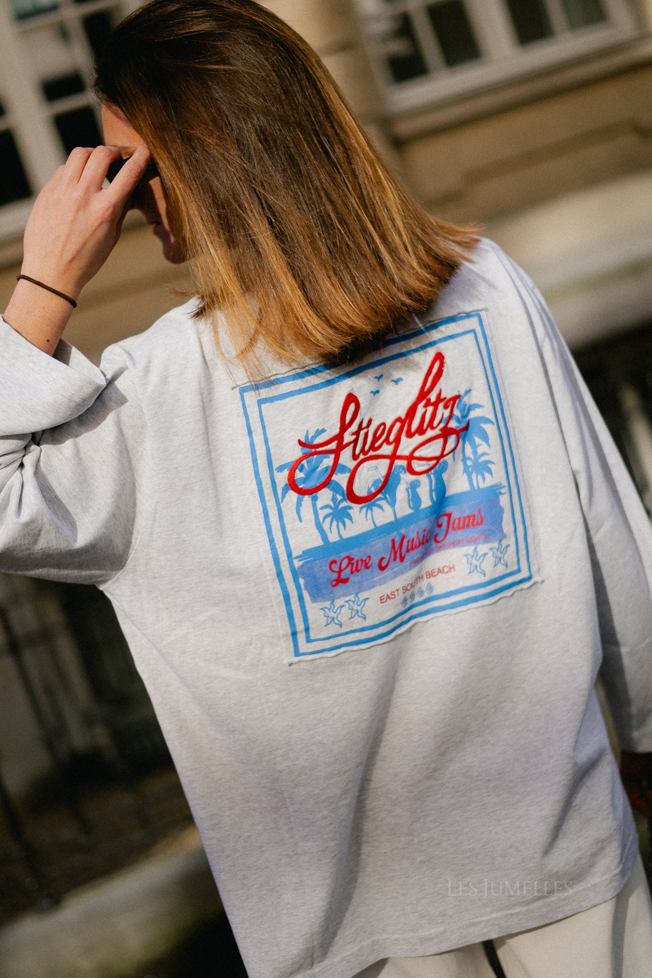 Itala skate tee wide sleeves grey