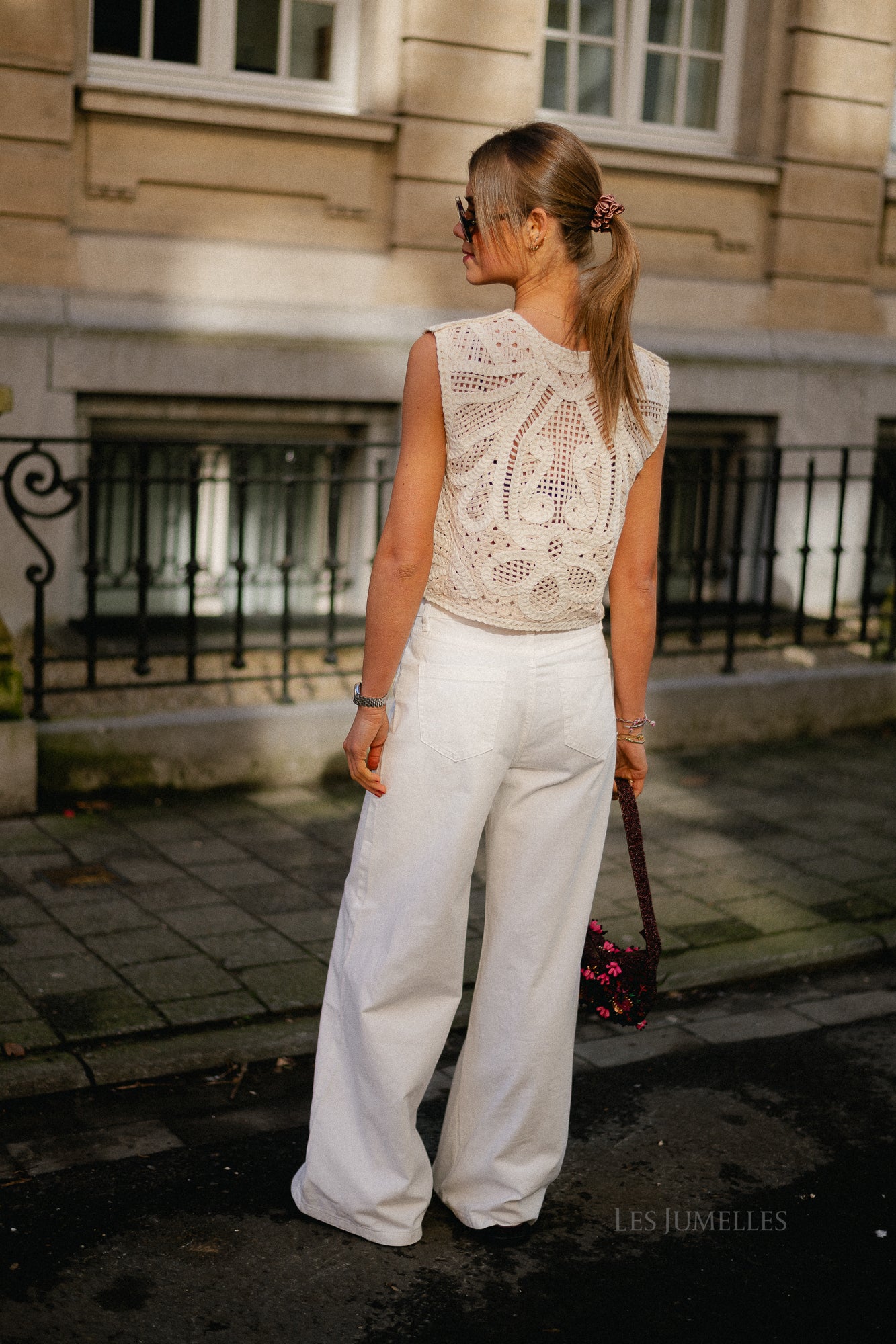 Polonia crochet top ecru