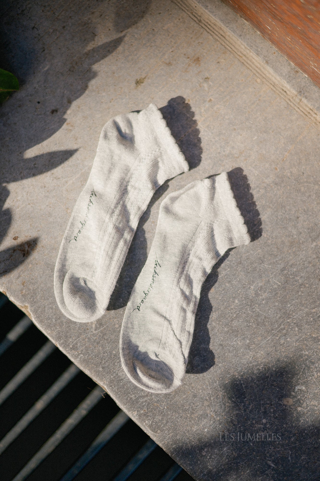 Crochia Cotta short sock grey melange