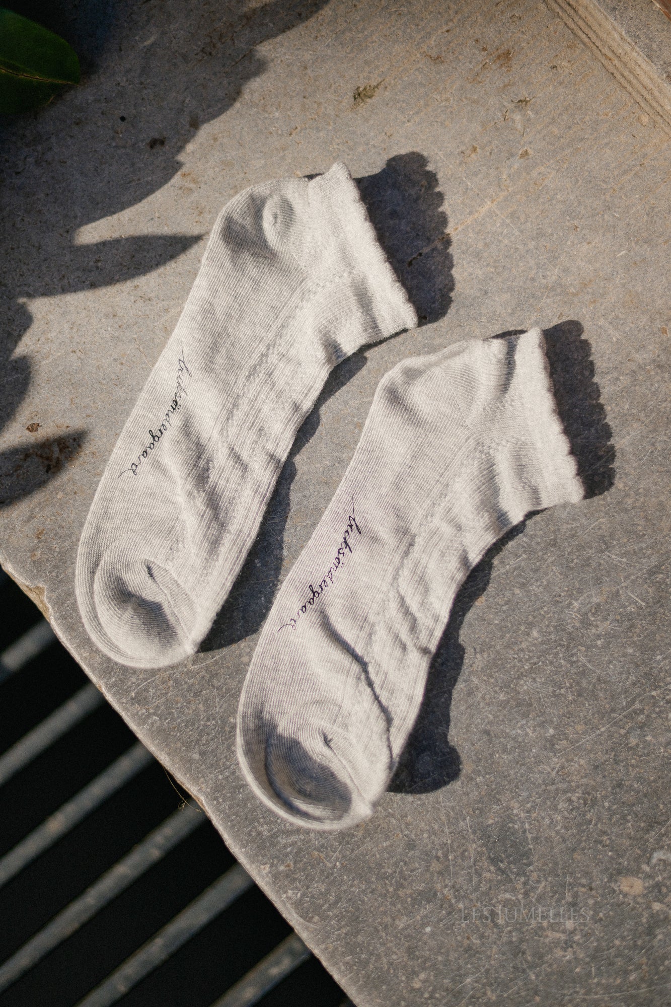 Crochia Cotta short sock grey melange