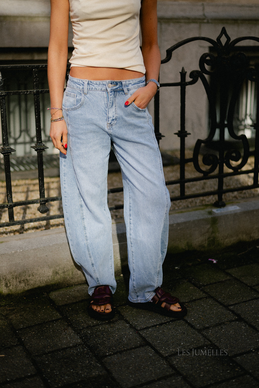 Maureen barrel jeans blue denim