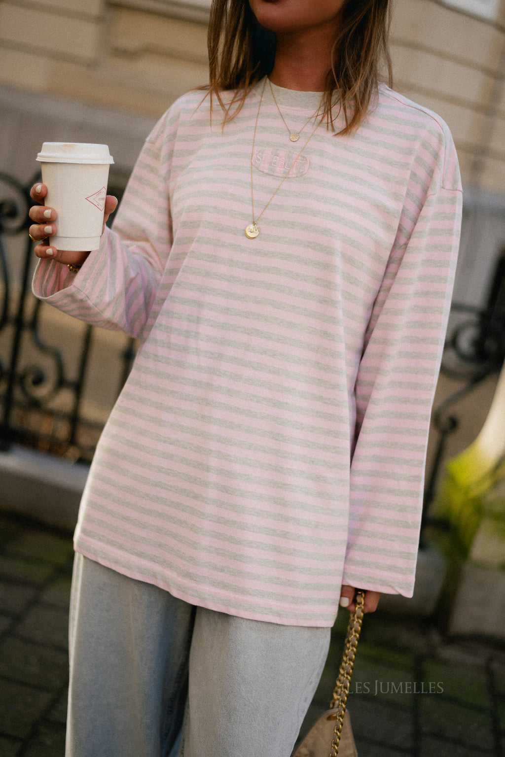 Pia skate tee wide sleeves pink