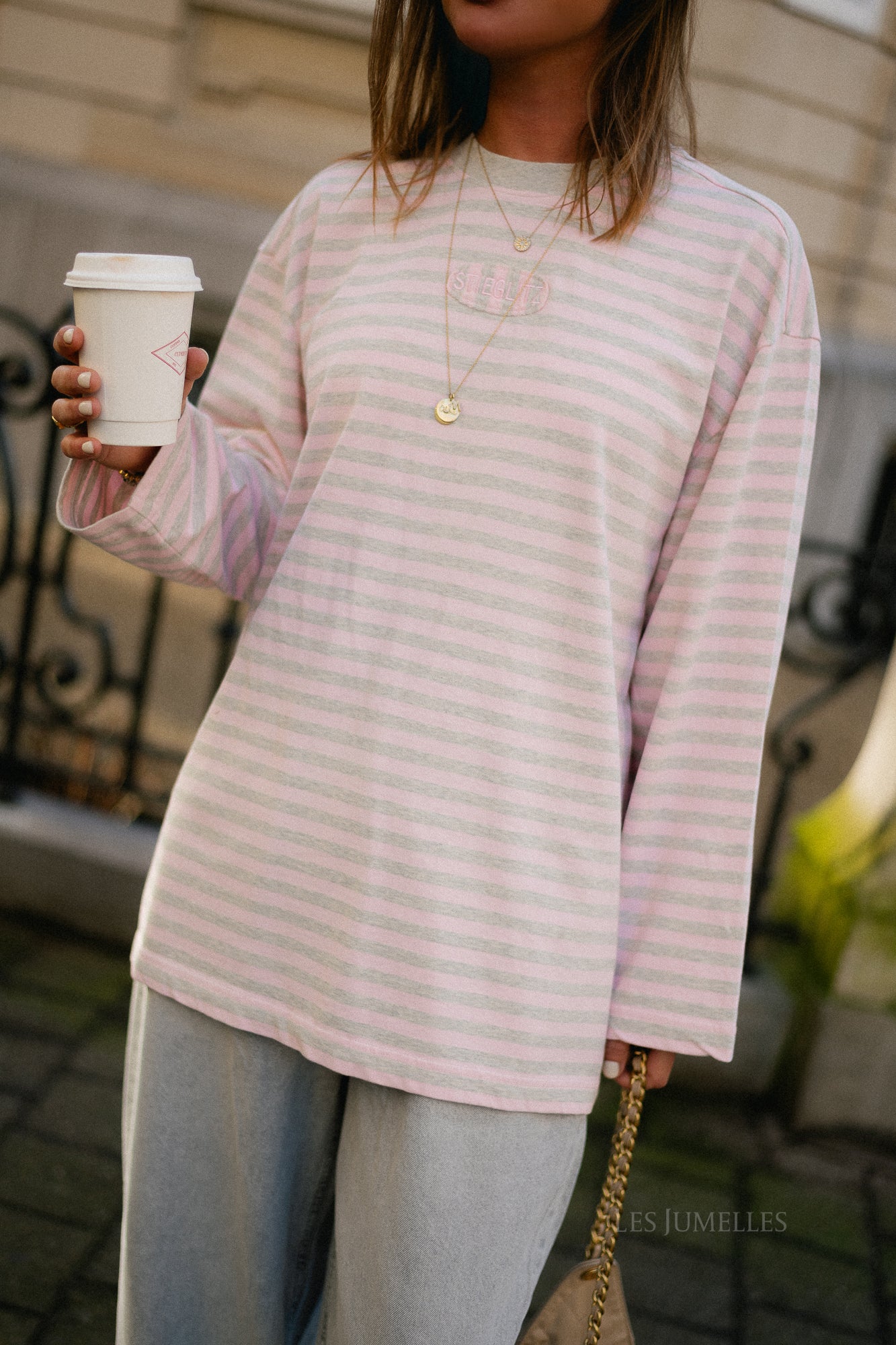 Pia skate tee wide sleeves pink