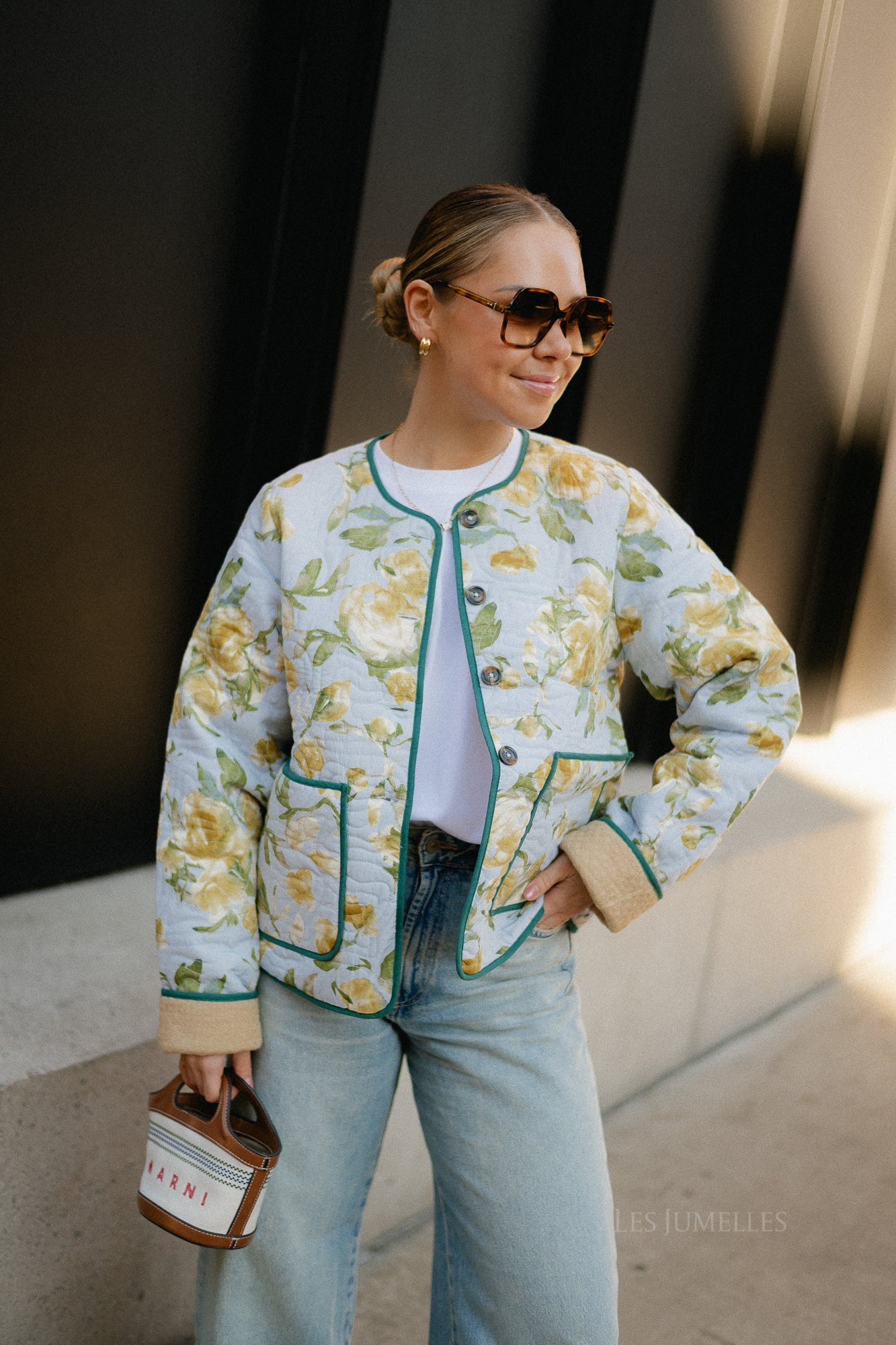 YASMatira LS quilted jacket - skyway/matira