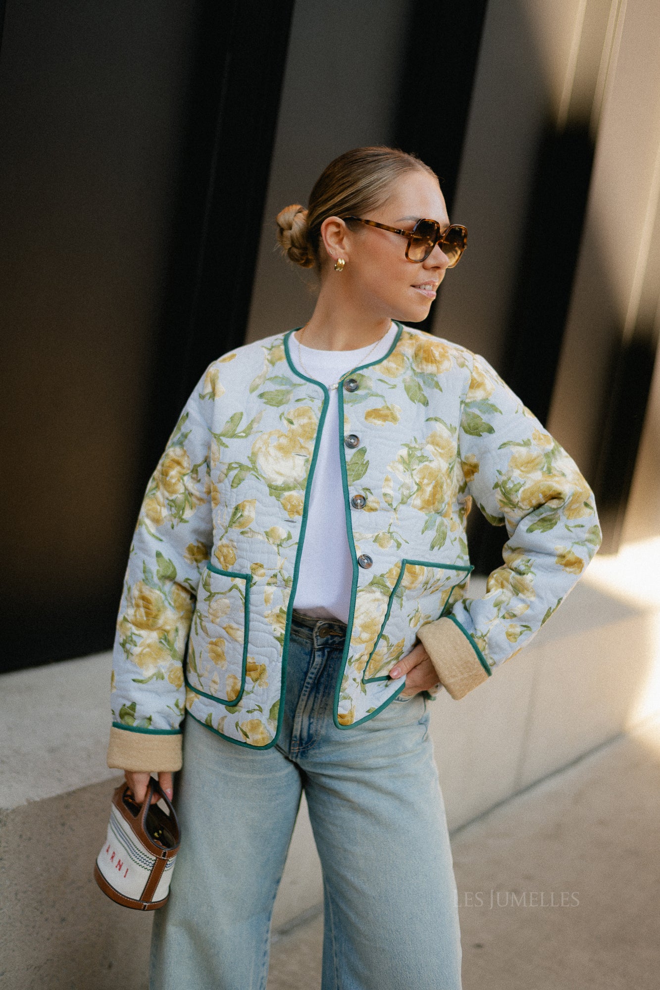 YASMatira LS quilted jacket - skyway/matira