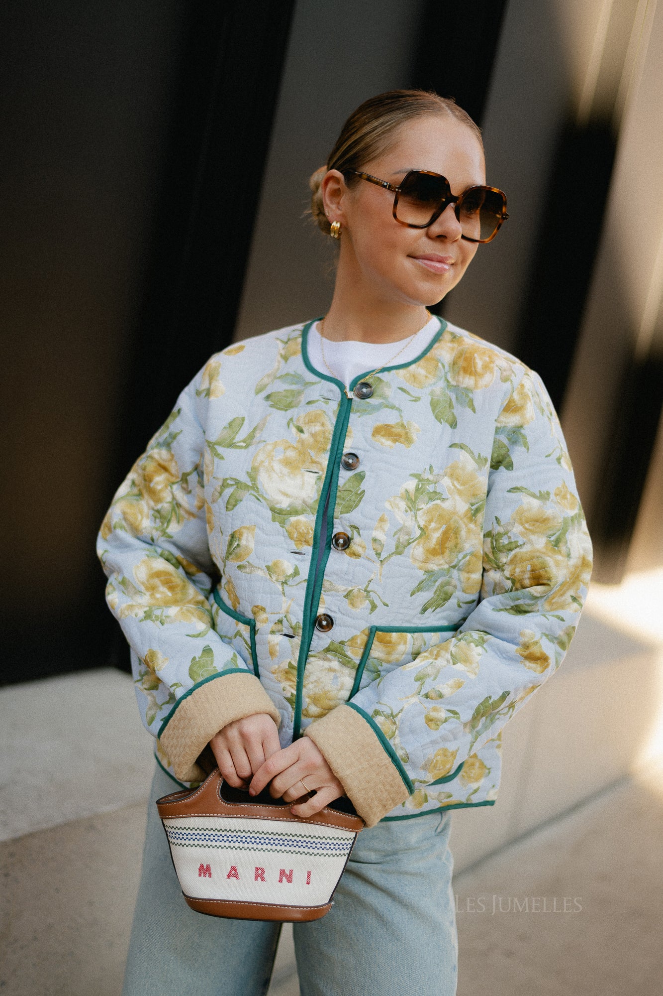 YASMatira LS quilted jacket - skyway/matira