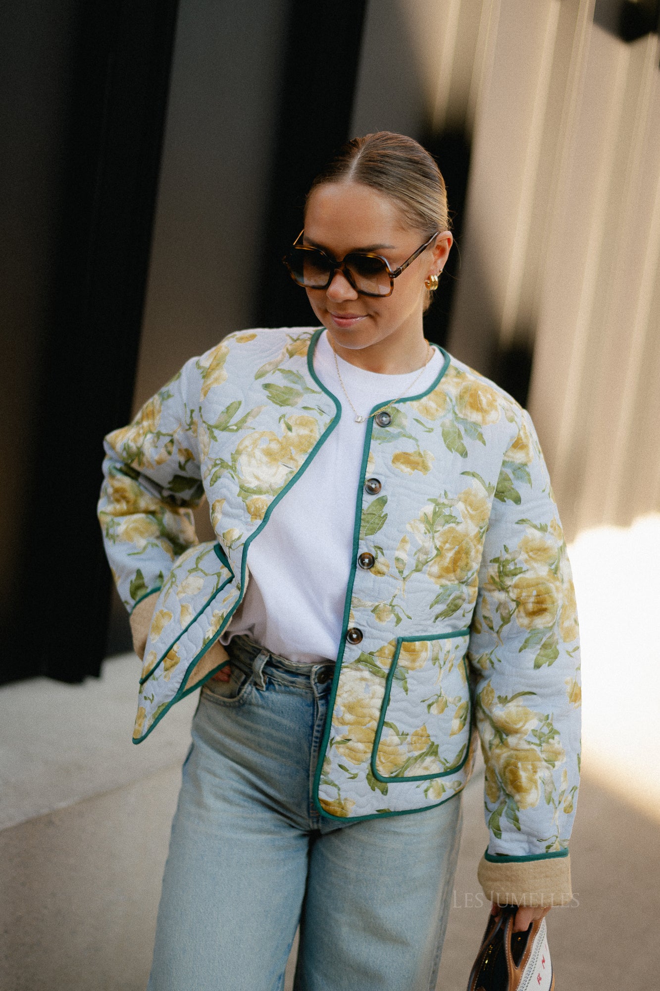 YASMatira LS quilted jacket - skyway/matira