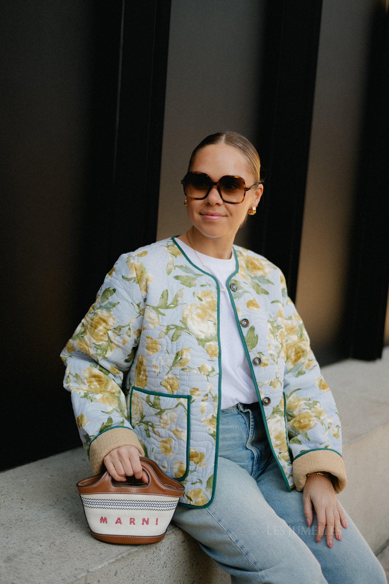 YASMatira LS quilted jacket - skyway/matira