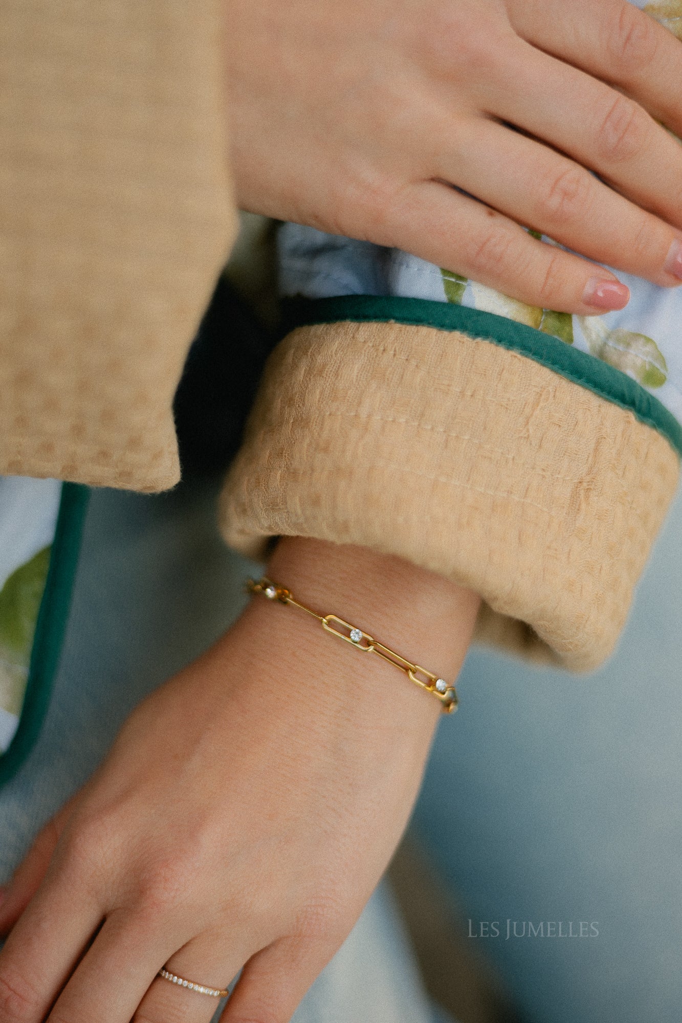 Paperclip bracelet gold small