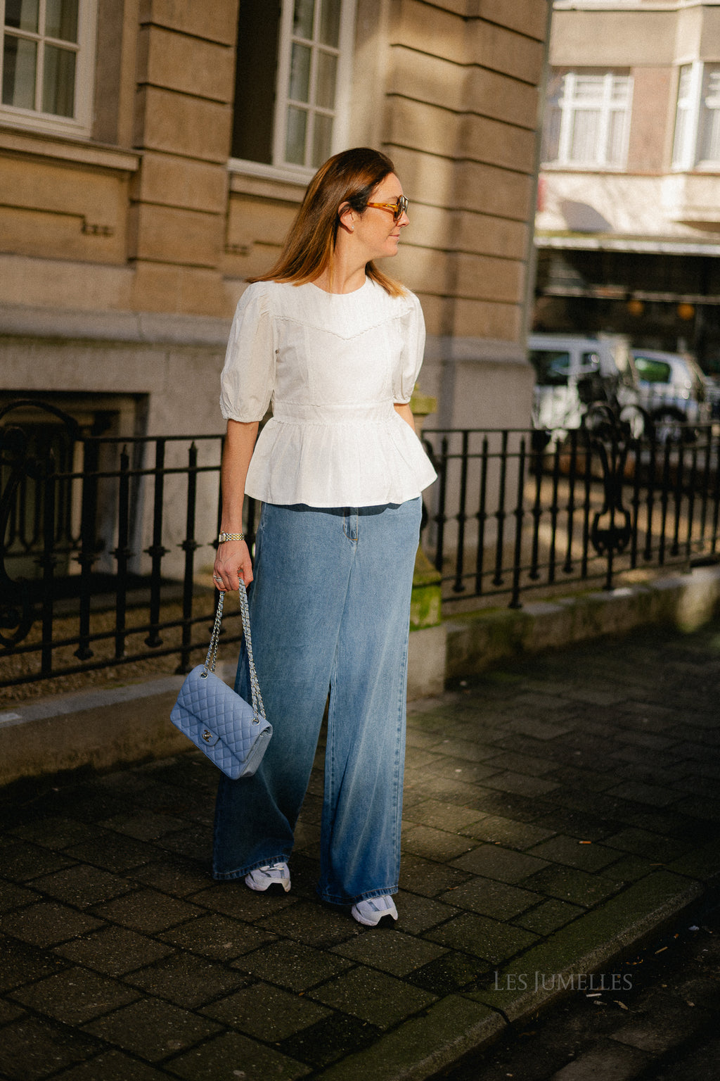 OBJKelly 2/4 O-neck top cloud dancer