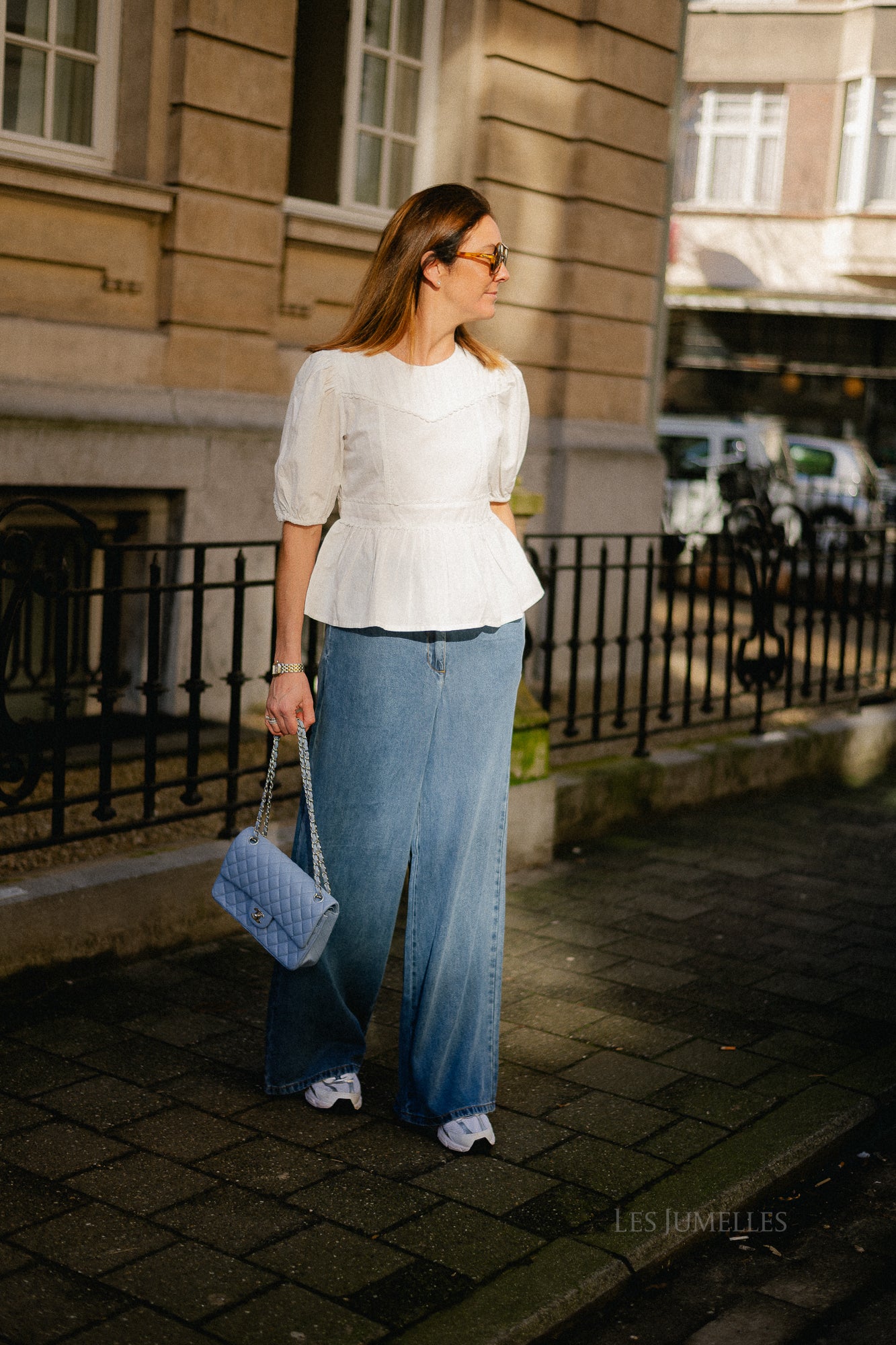 OBJKelly 2/4 O-neck top cloud dancer