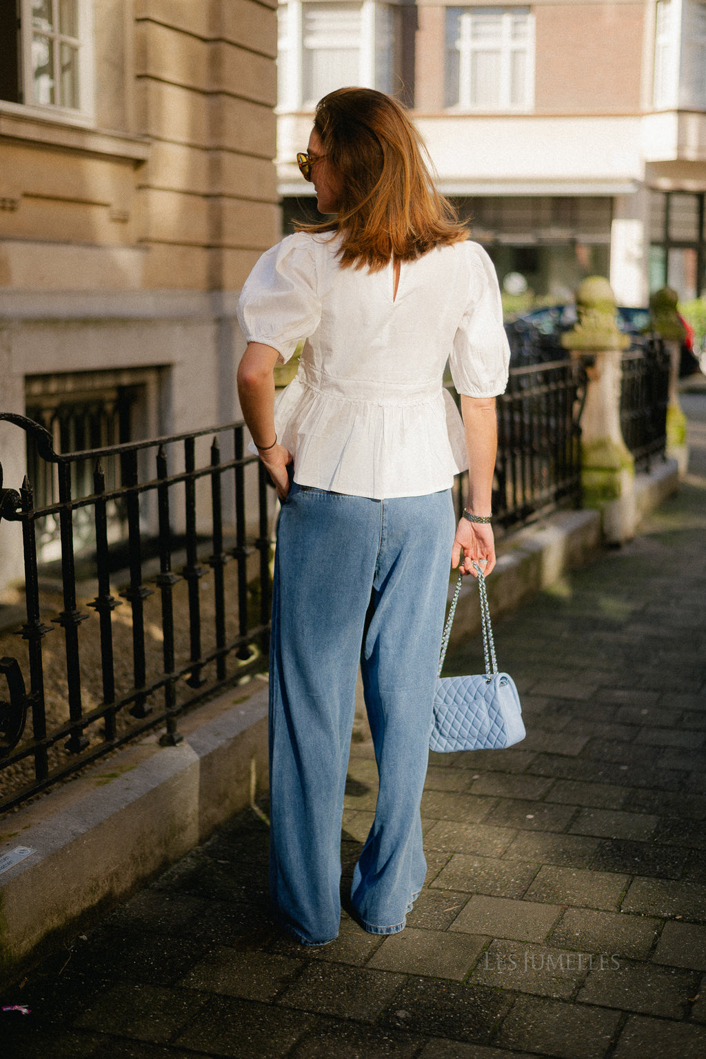 OBJKelly 2/4 O-neck top cloud dancer