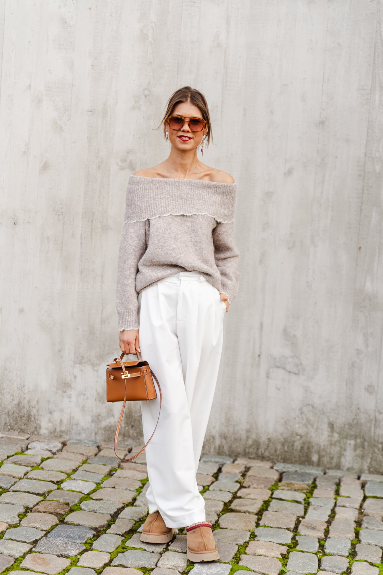 White off cheap the shoulder jumper