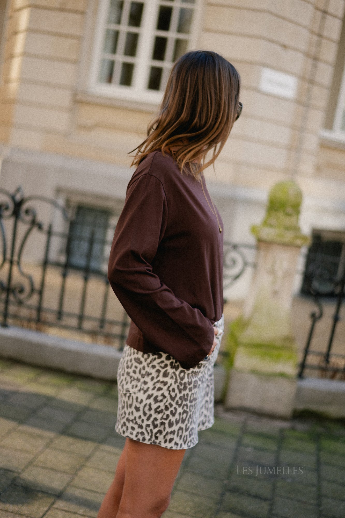 Alizée boatneck longsleeve hot chocolate