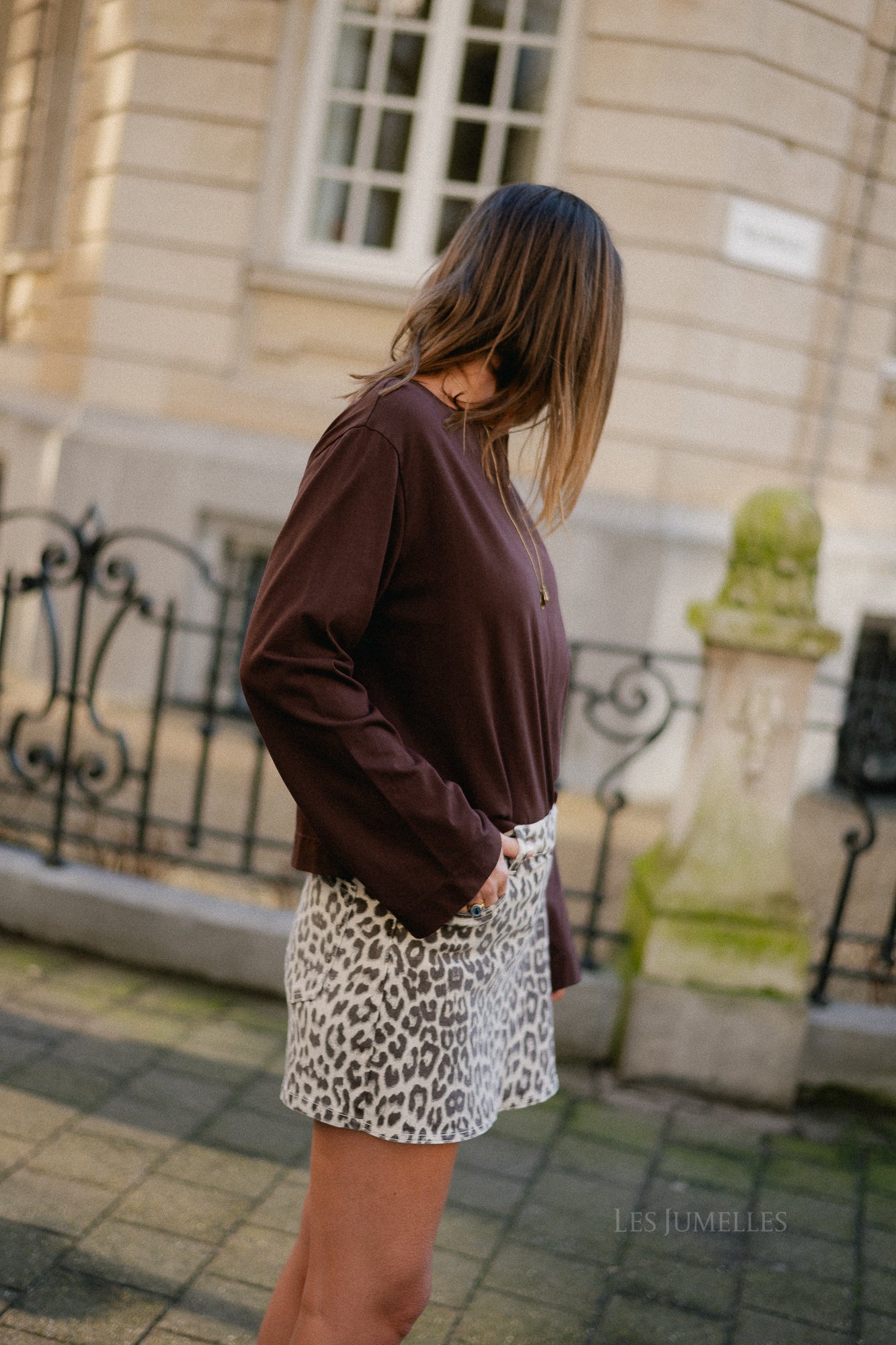 Alizée boatneck longsleeve hot chocolate