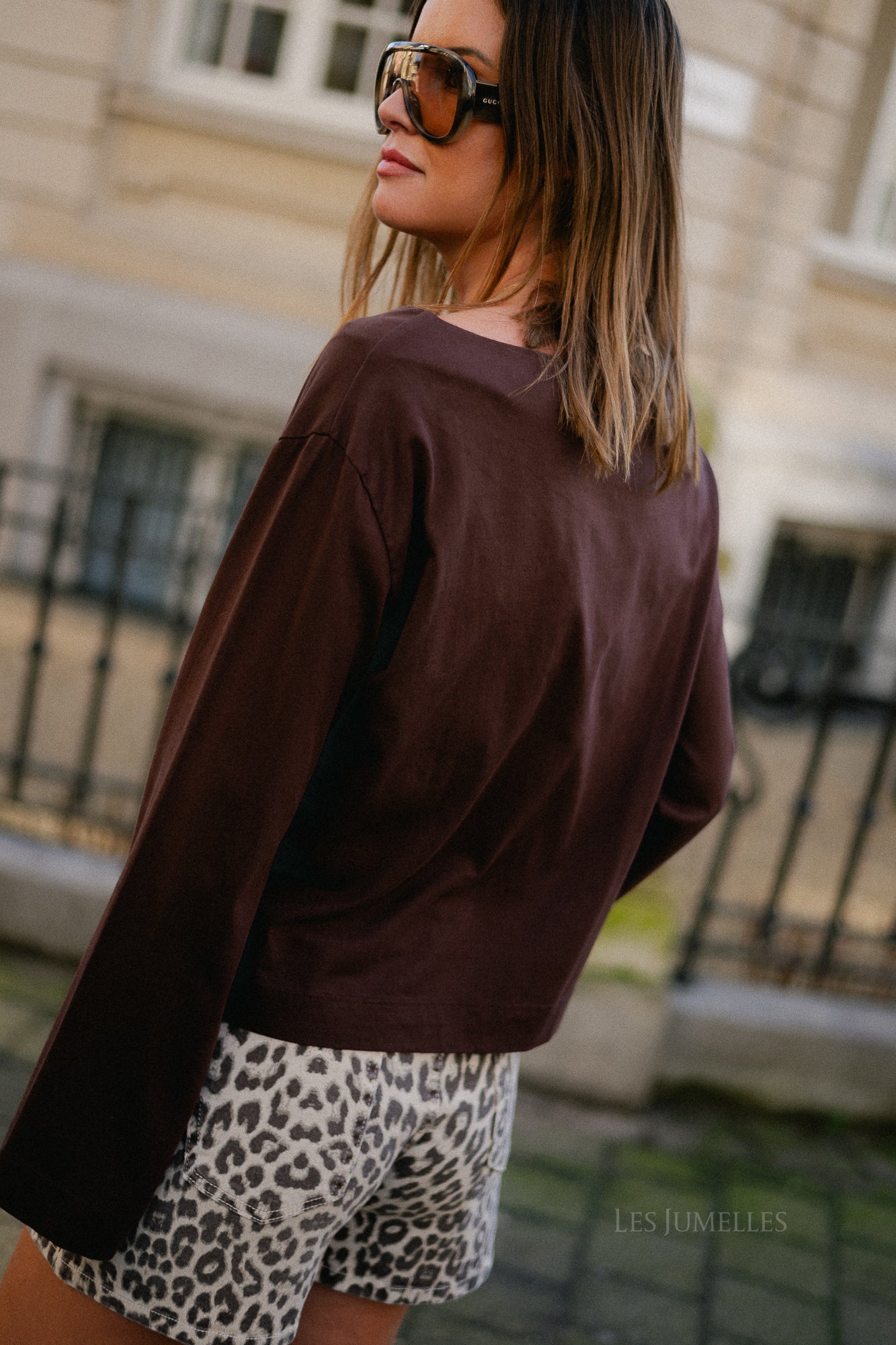 Alizée boatneck longsleeve hot chocolate