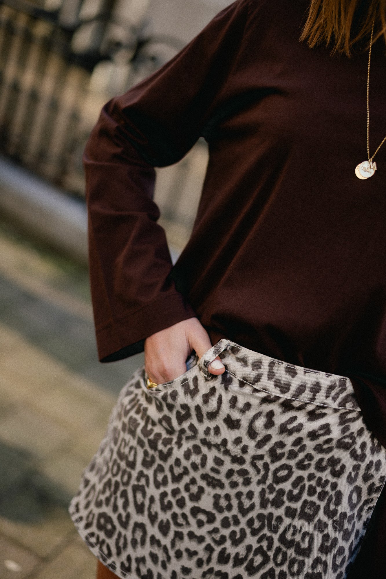 Alizée boatneck longsleeve hot chocolate