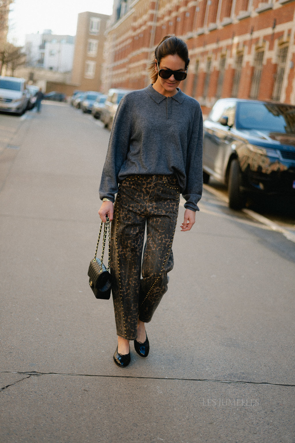 Rachel leopard baloon-fit jeans