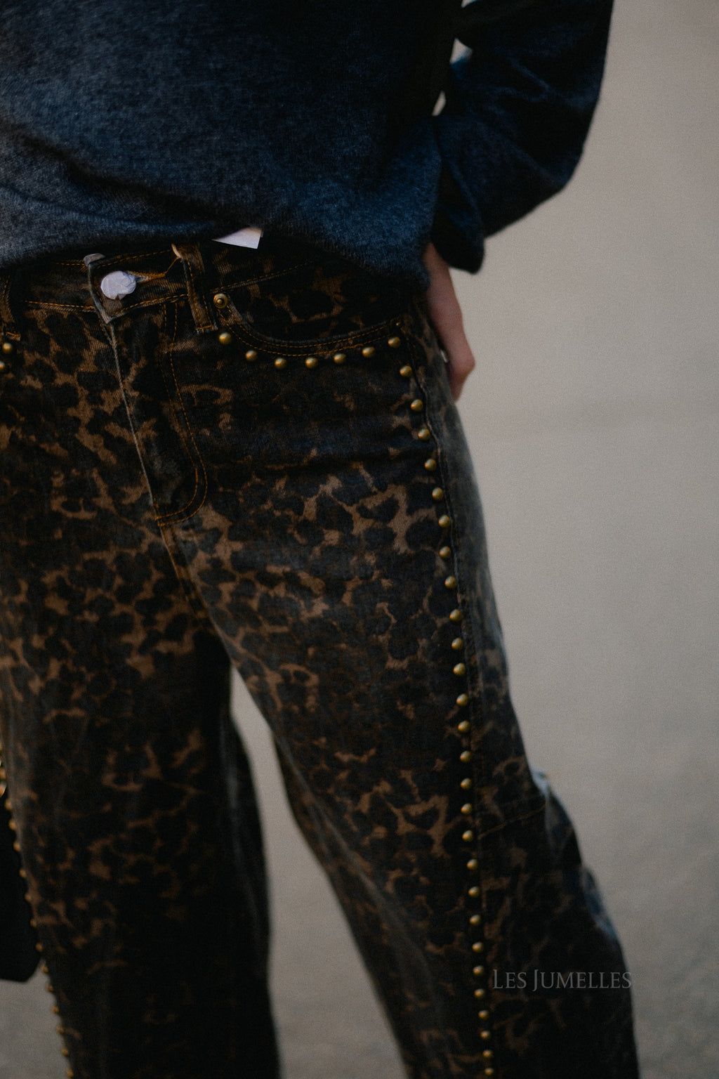 Rachel leopard baloon-fit jeans