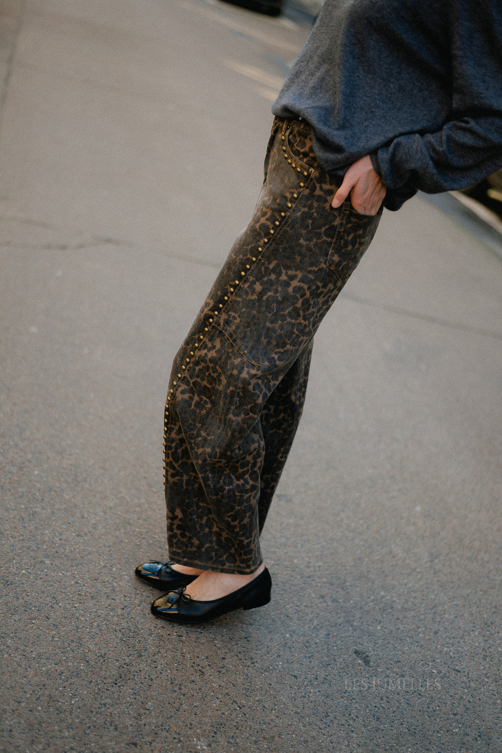 Rachel leopard baloon-fit jeans